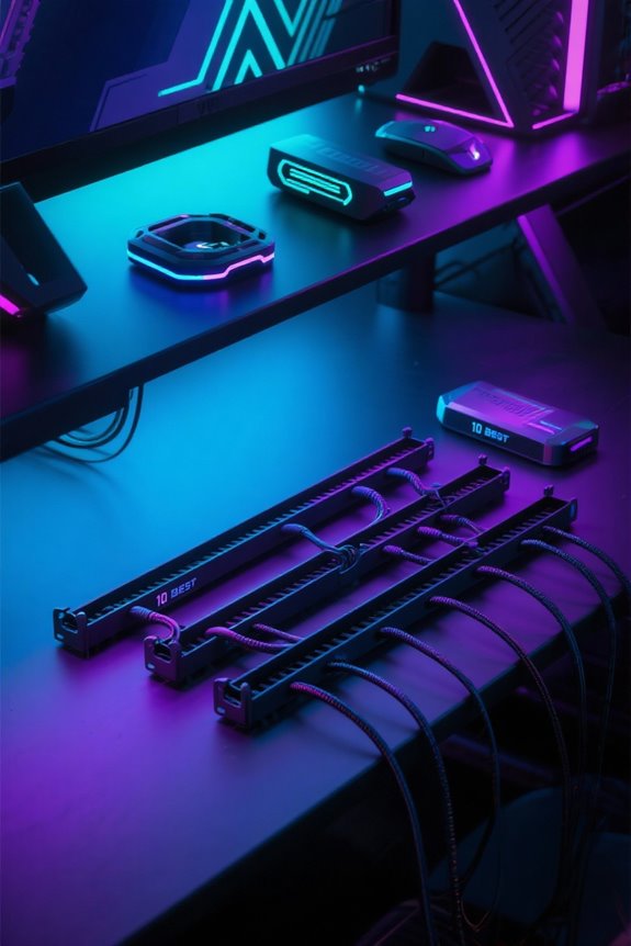 organize cables under desk