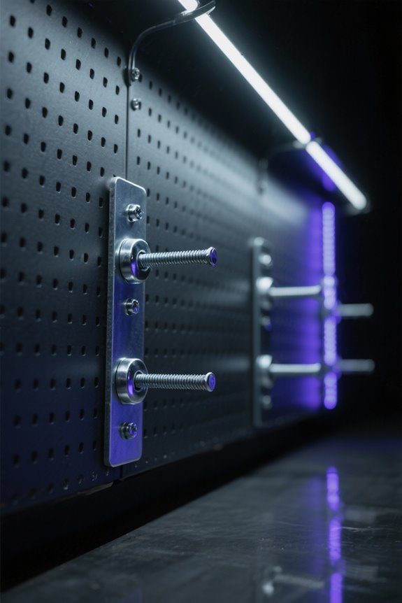 securely mount heavy pegboard