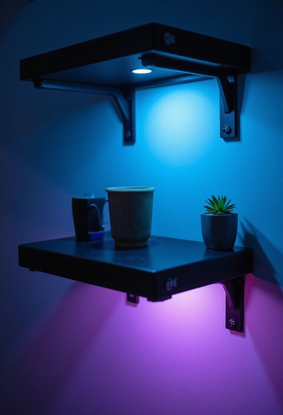 stylish floating shelf brackets